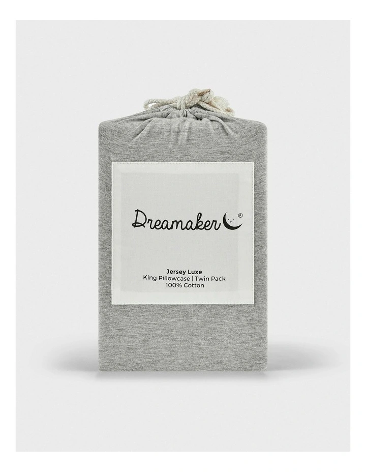 Luxe King Pillowcase Twin Pack in Silver Grey image 6