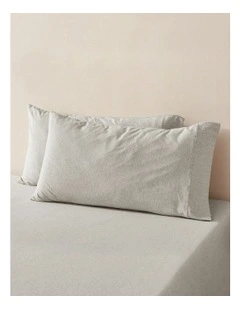 Luxe King Pillowcase Twin Pack in Oatmeal