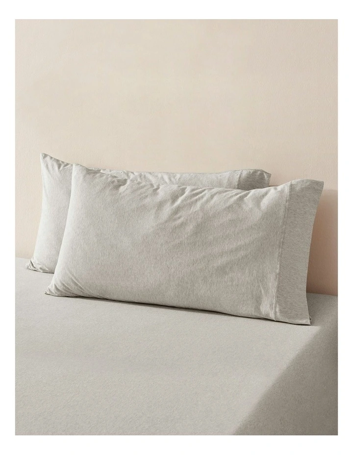 Luxe King Pillowcase Twin Pack in Oatmeal image 1