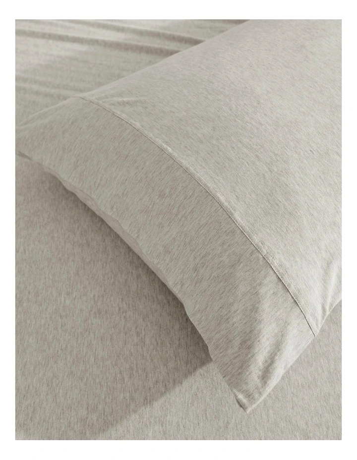Luxe King Pillowcase Twin Pack in Oatmeal image 2