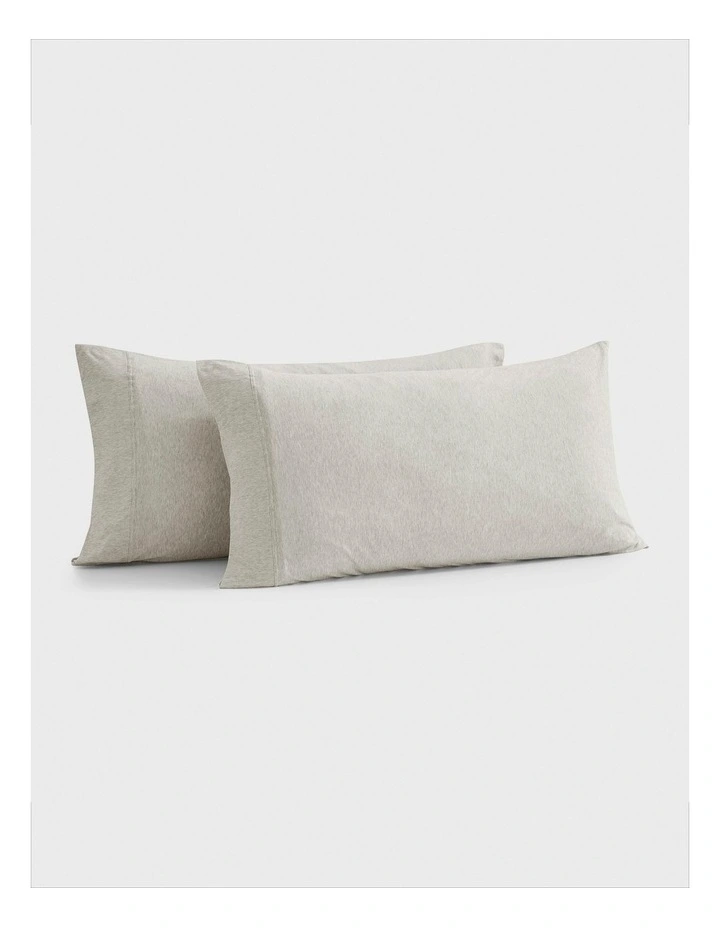 Luxe King Pillowcase Twin Pack in Oatmeal image 3