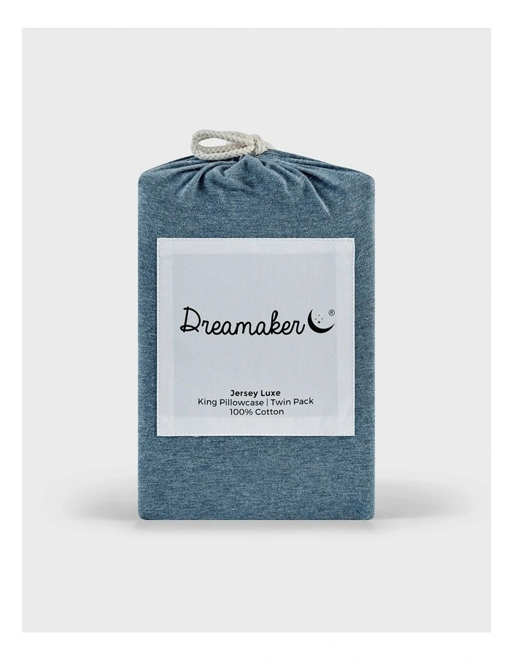 Luxe King Pillowcase Twin Pack in Denim image 6