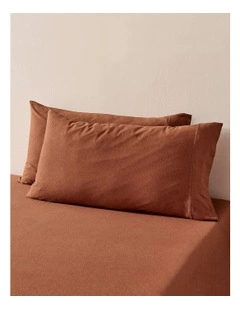 Luxe King Pillowcase Twin Pack in Rust