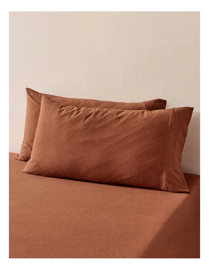 Luxe King Pillowcase Twin Pack in Rust image 1
