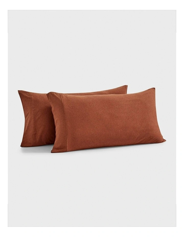 Luxe King Pillowcase Twin Pack in Rust image 4