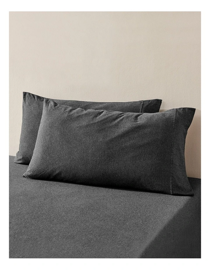 Luxe King Pillowcase Twin Pack in Charcoal image 1
