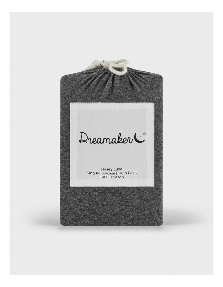 Luxe King Pillowcase Twin Pack in Charcoal image 6