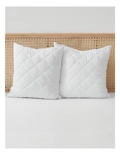 Healthguard Allergy Sensitive Quilted Waterproof Euro Pillow Protector Twin Pack in White