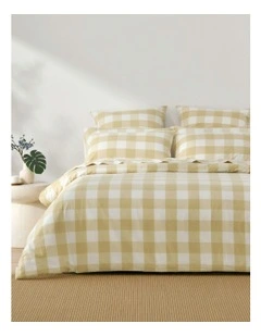 Remy Washed CottonQuilt Cover Set in Sand