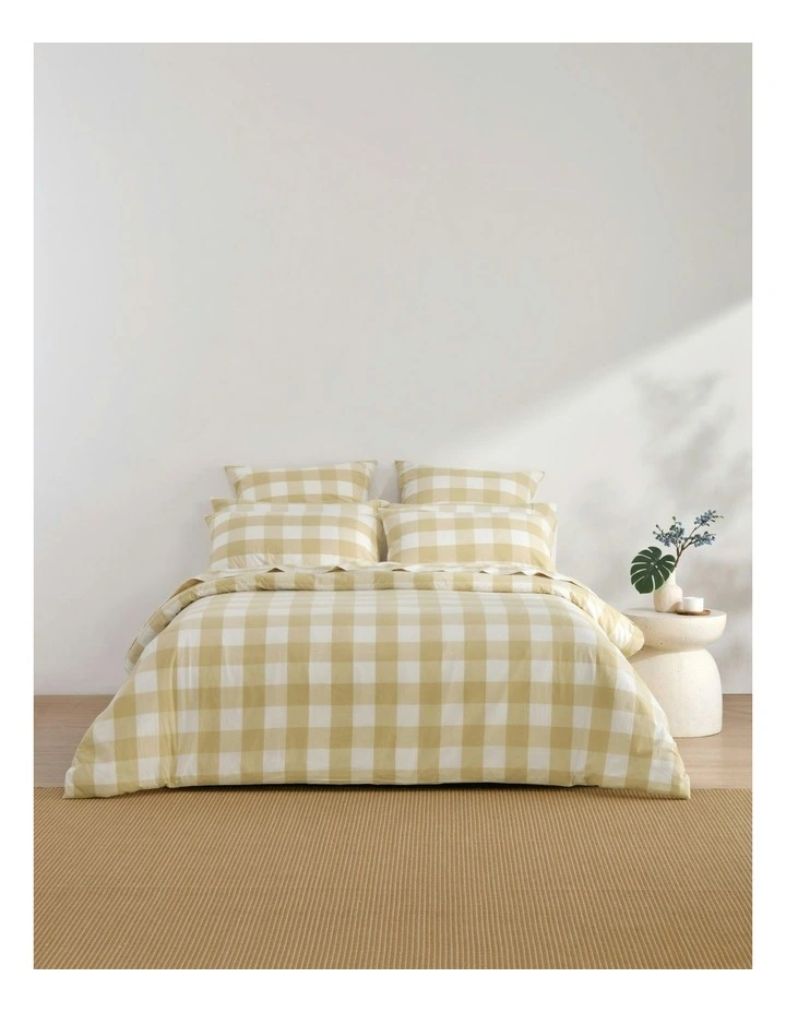 Remy Washed CottonQuilt Cover Set in Sand image 6