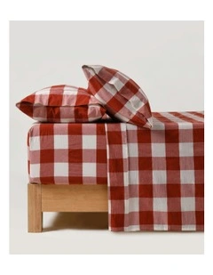 Remy Washed Cotton Sheet Set in Rust