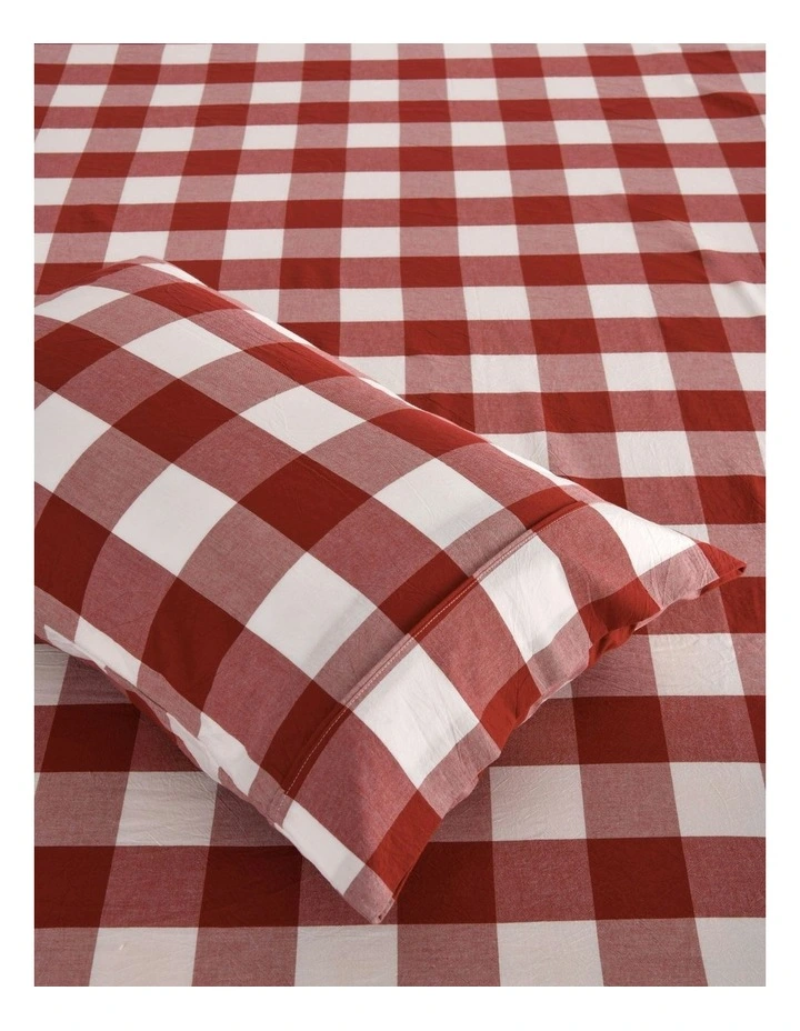 Remy Washed Cotton Sheet Set in Rust image 3