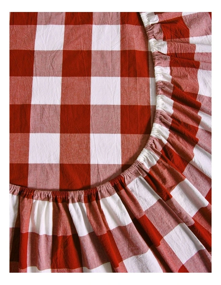 Remy Washed Cotton Sheet Set in Rust image 5