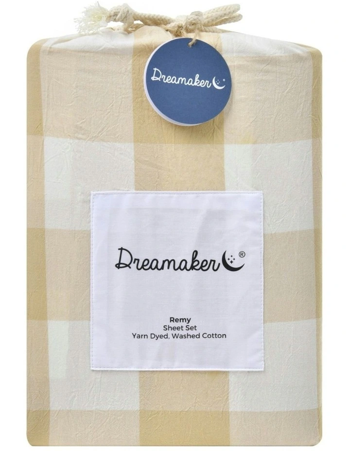 Remy Washed Sheet Set in Sand image 6