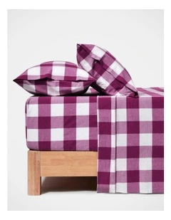 Remy Washed Cotton Sheet Set in Berry