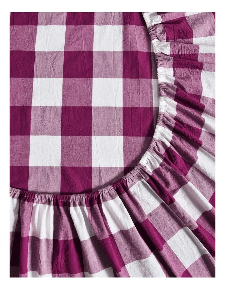 Remy Washed Cotton Sheet Set in Berry image 5