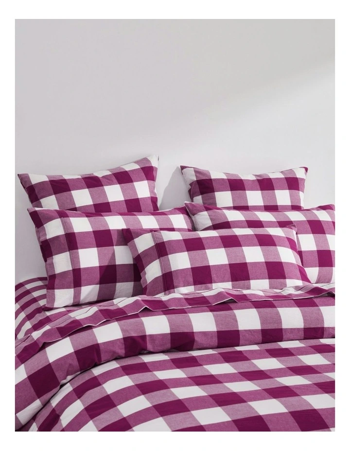 Remy Washed Cotton Sheet Set in Berry image 7