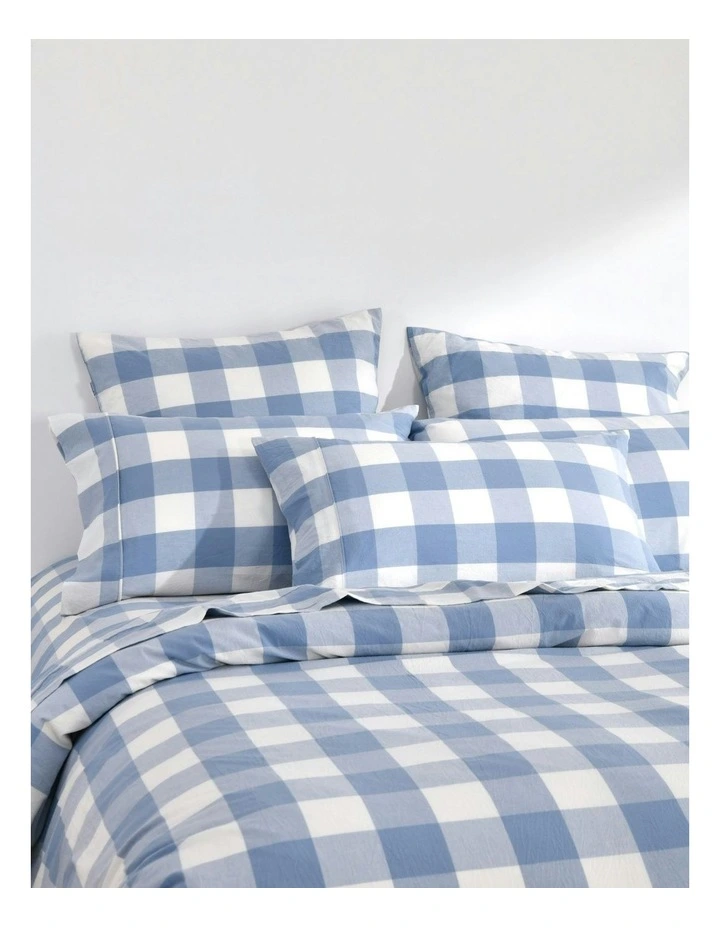 Remy Washed Cotton Pillowcase Twin Pack in Cornflower image 5