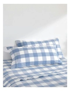 Remy Washed Cotton Pillowcase Twin Pack in Cornflower