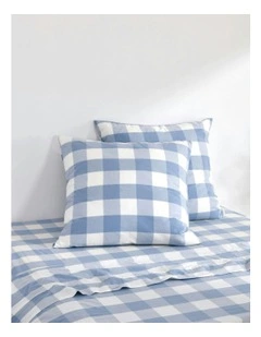 Remy Washed Cotton Pillowcase Twin Pack in Cornflower