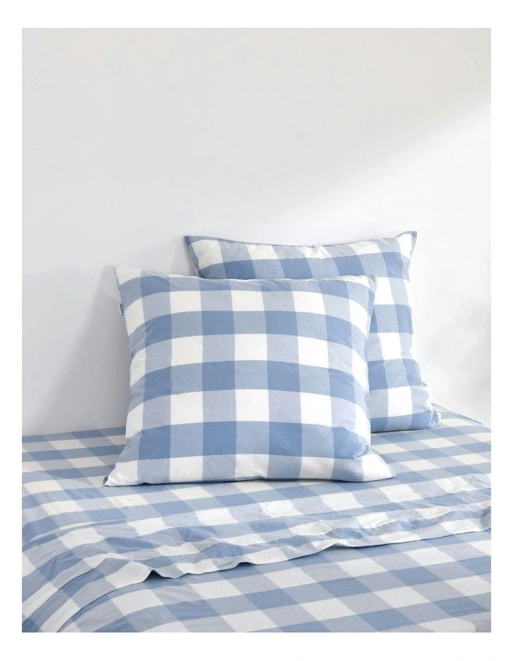 Remy Washed Cotton Pillowcase Twin Pack in Cornflower image 1
