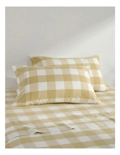 Remy Washed Cotton Pillowcase Twin Pack in Sand