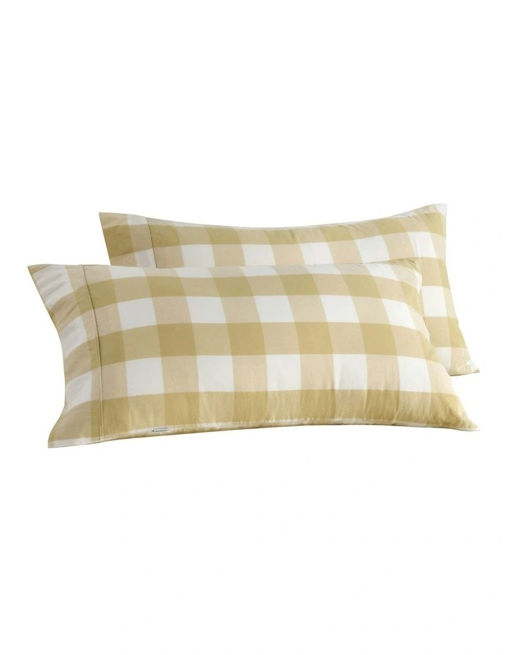 Remy Washed Cotton King Pillowcase Twin Pack in Sand image 6
