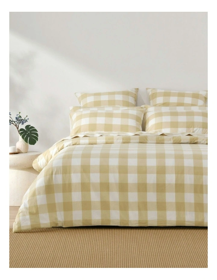 Remy Washed Cotton Euro Pillowcase Twin Pack in Sand image 5