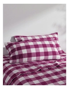 Remy Washed Cotton King Pillowcase Twin Pack in Berry
