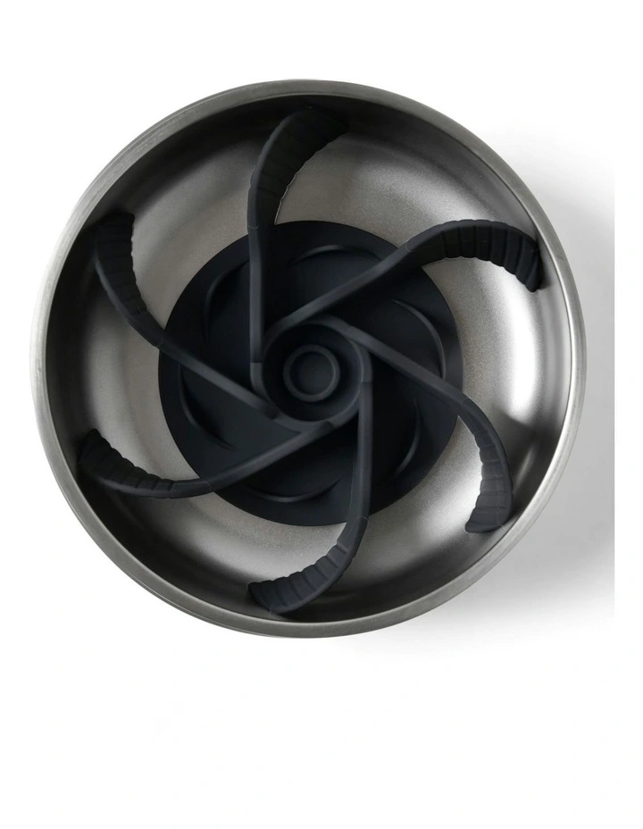 Duro Double Wall Stainless Steel Dog Bowl with Removable Slow Feeder Attachment Cream image 4