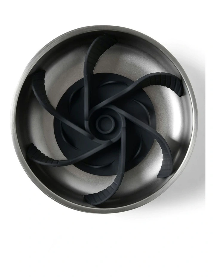 Duro Double Wall Stainless Steel Dog Bowl with Removable Slow Feeder Attachment Black image 4