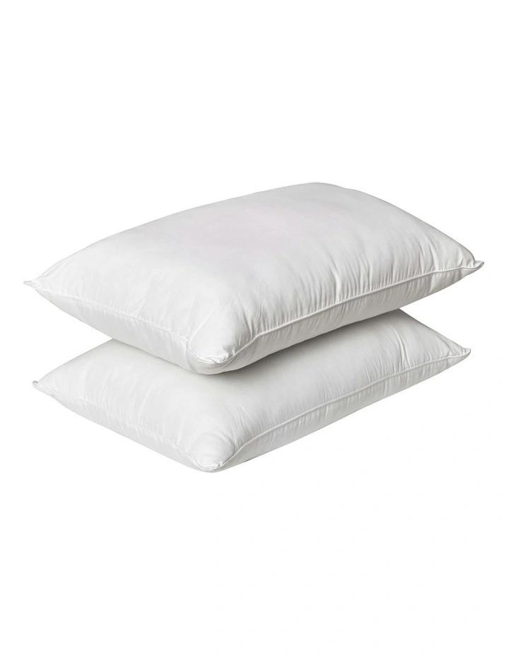 Standard Cotton Cover Down Pillow Pack Of 2 in White image 3