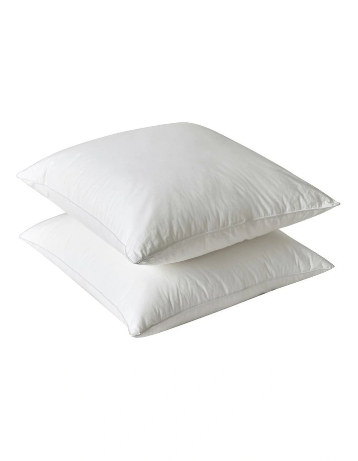 Euro Cotton Pillow Pack Of 2 in White image 2