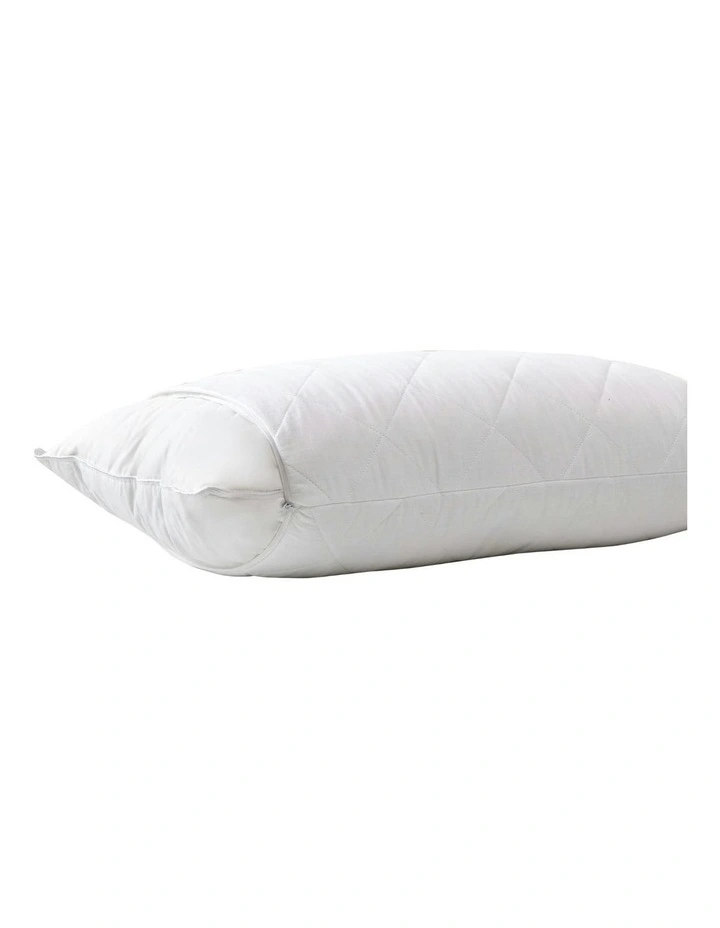 King Size Cotton Pillow Pack Of 2 in White image 3