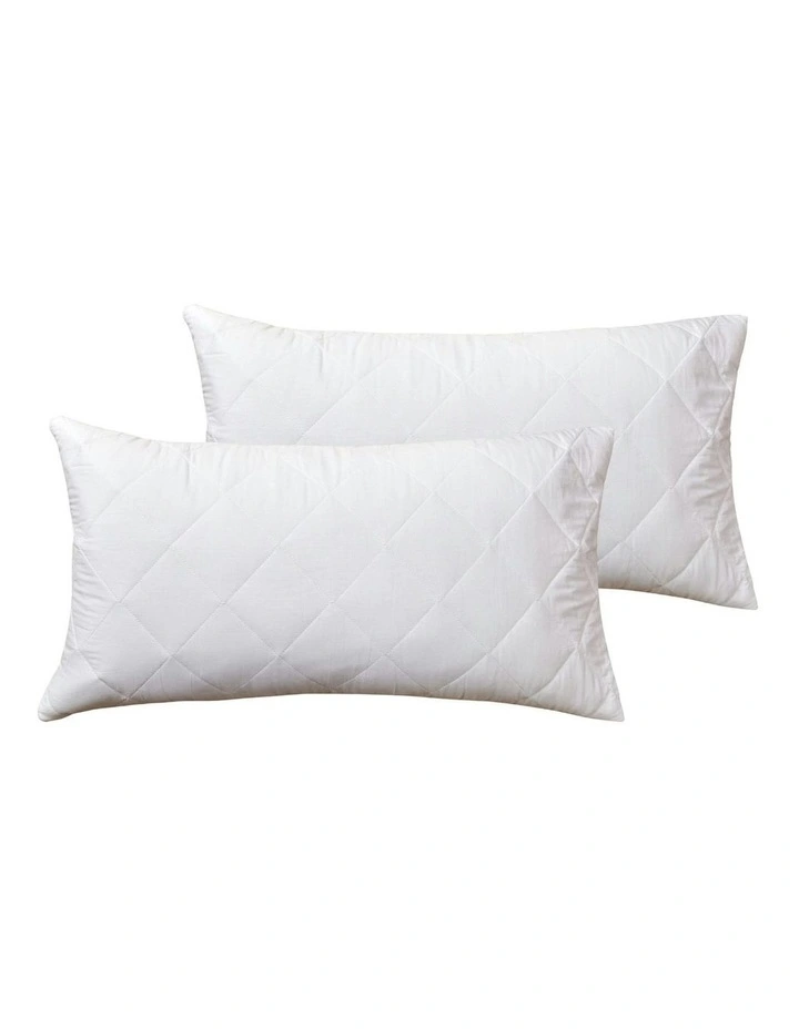 King Size Cotton Pillow Pack Of 2 in White image 4