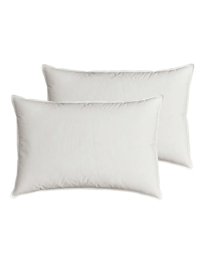Luxe 50/50 Duck Down and Feather Pillow Twin Pack in White image 4