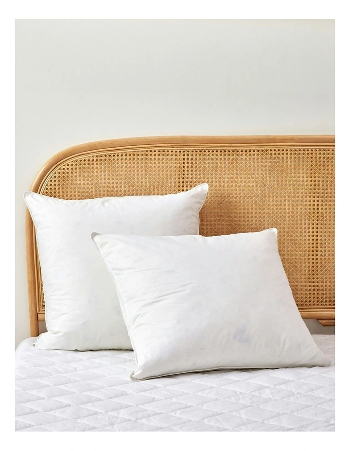 Goose Feather and Down Pillow Twin Pack in White image 1