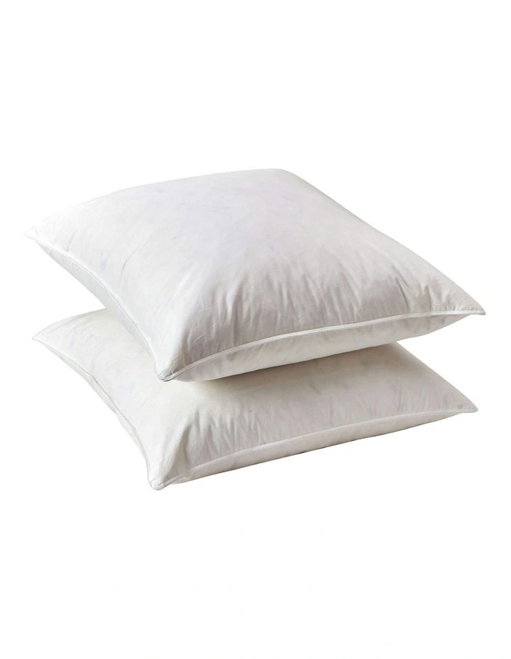 Goose Feather and Down Pillow Twin Pack in White image 2