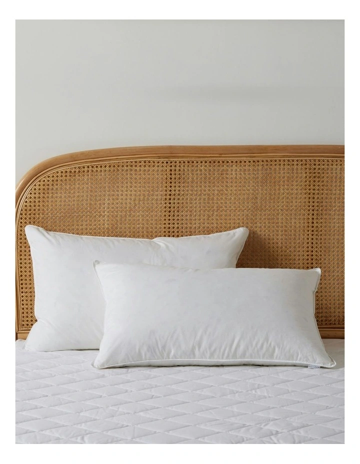 Goose Feather And Down Pillow Twin Pack in White image 1