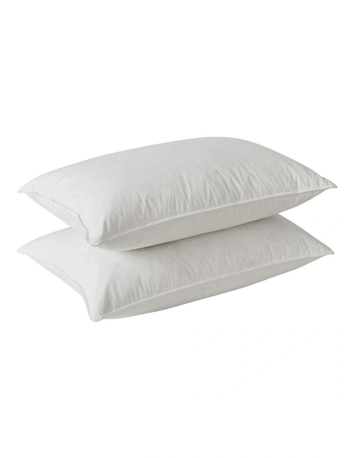 Goose Feather And Down Pillow Twin Pack in White image 2