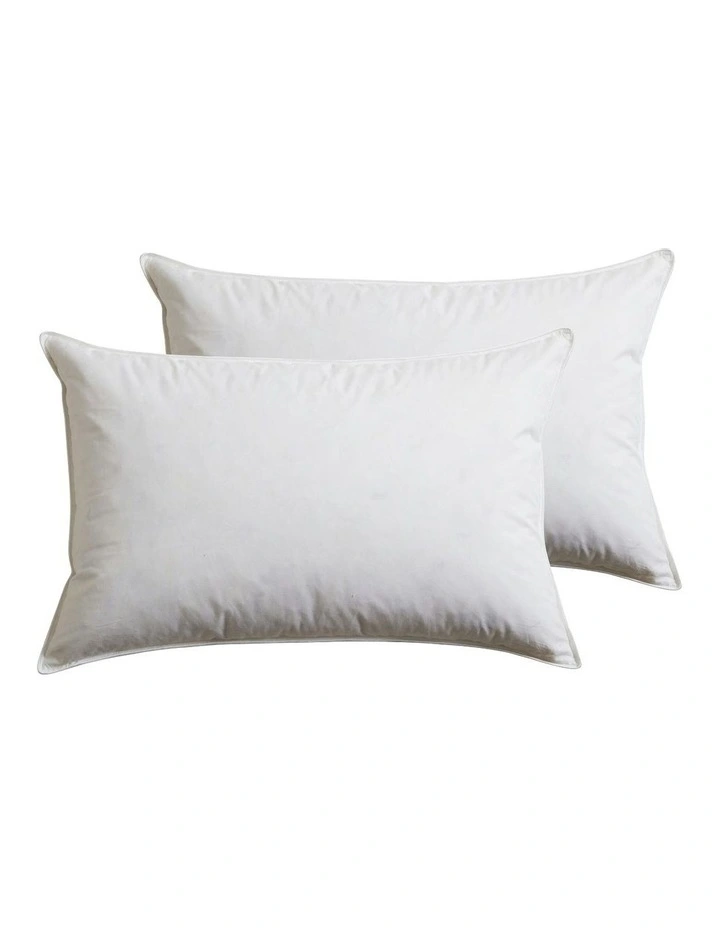 Goose Feather And Down Pillow Twin Pack in White image 4