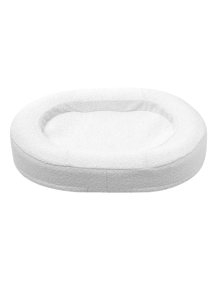 Marlo Orthopedic Bolster Boucle Pet Bed in White image 3