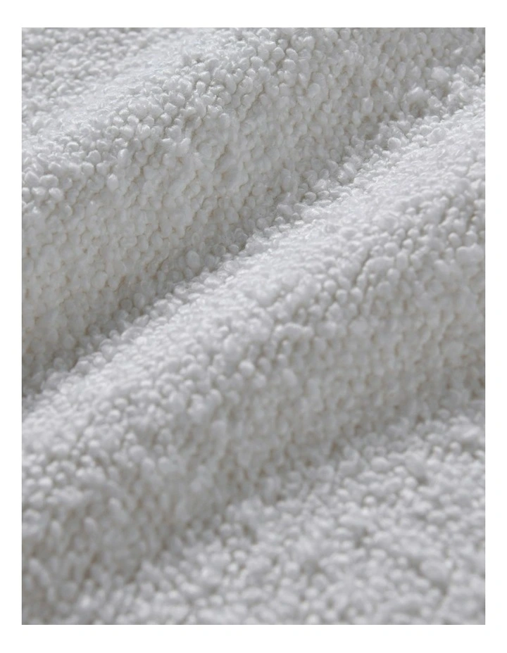 Marlo Orthopedic Bolster Boucle Pet Bed in White image 5