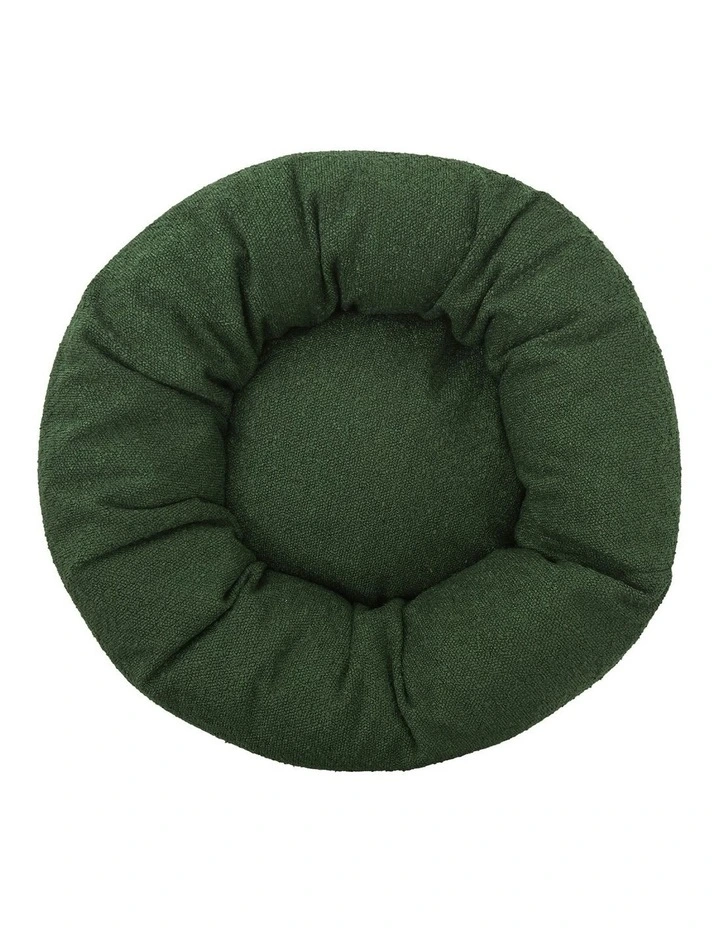 Miri Round Calming Boucle Pet Bed in Olive image 4