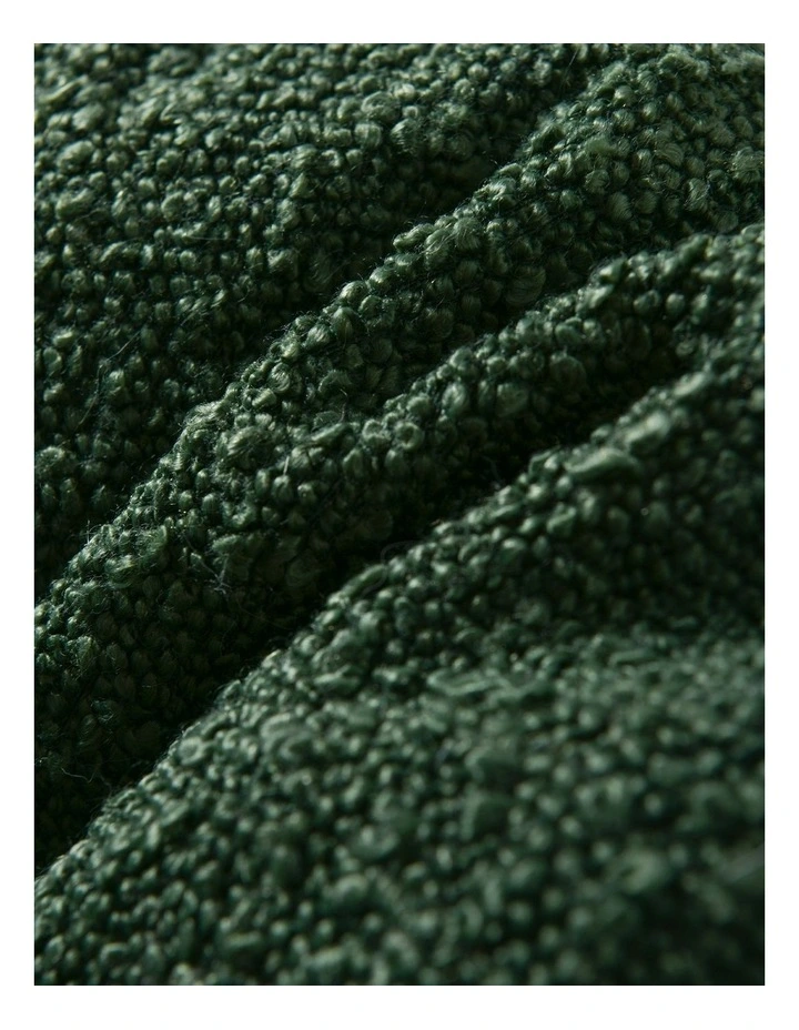 Miri Round Calming Boucle Pet Bed in Olive image 5