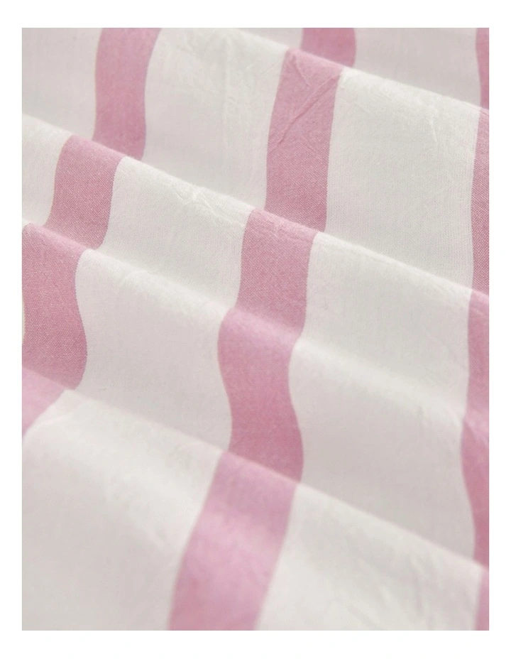 Bask Striped Washed Cotton Pillowcase Twin Pack in Pink Pearl image 3