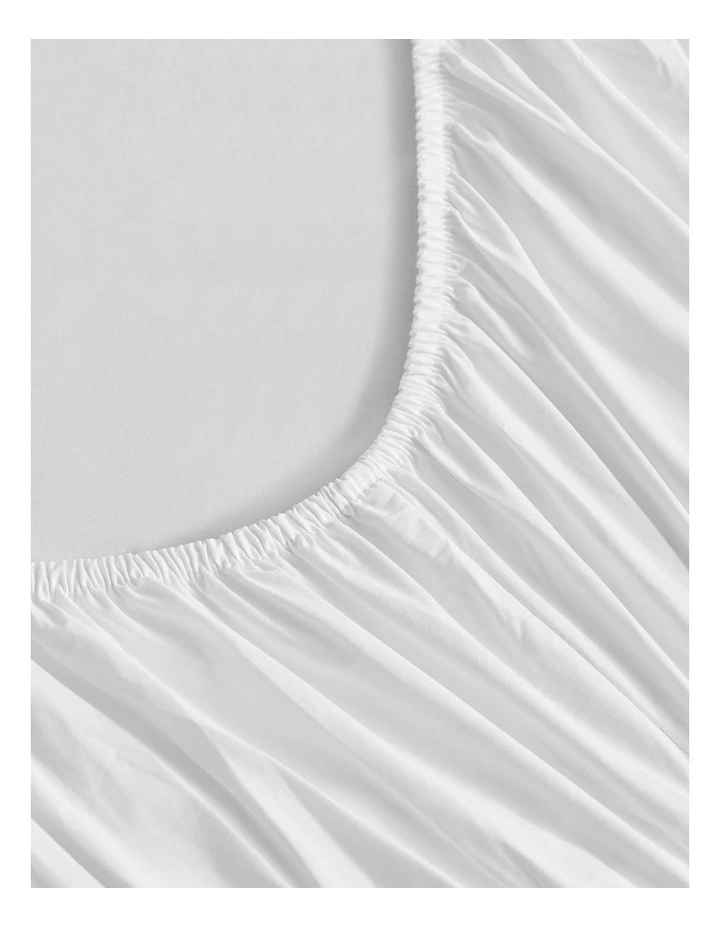300TC Cotton Percale Sheet Set in White image 4