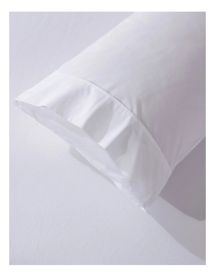 Cotton Percale Combo Fitted Sheet Set 300TC in White image 2