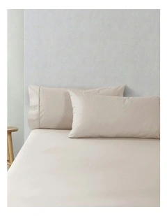 300 Thread Count Cotton Percale King Pillowcase Pack Of 2 in Oat