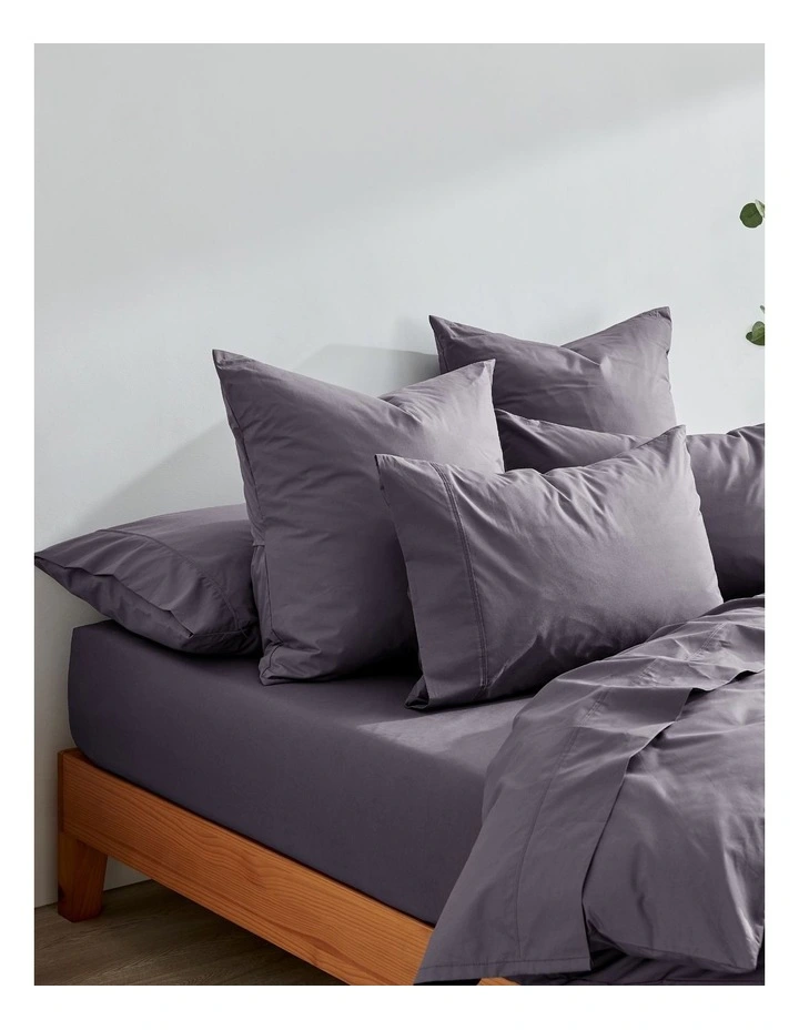 300TC Cotton Percale Sheet Set in Charcoal image 5